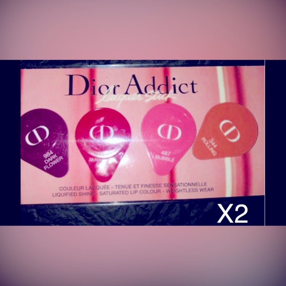 2x DIOR ADDICT 4 Sample Card with Brush